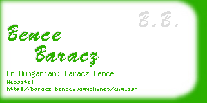 bence baracz business card